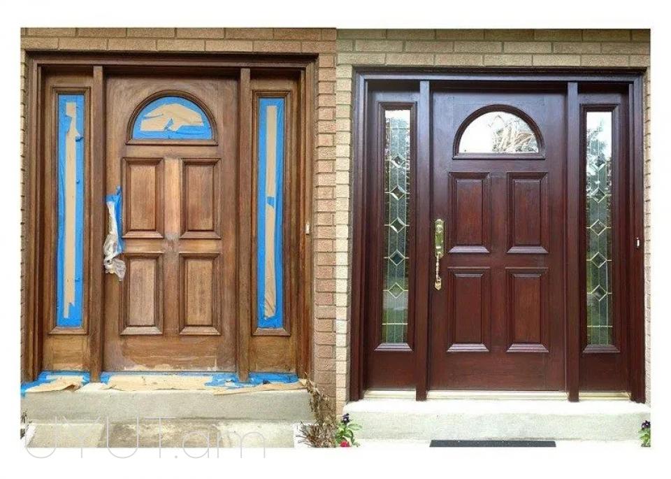 Մուտքի դռների երեսպատում, մուտքի դռների աբշիվկա, դրսի դռների վերանորոգում, դռների ռեստավրացիա