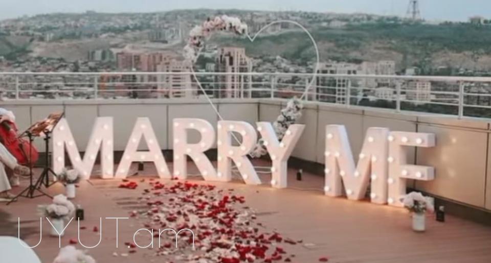 Marry me ձևավորումներ, marry me անակնկալ ծառայություն, marry me դիզայն + հրավառություն.